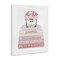 Stupell Industries Pink Rose Bouquet Bookstack Canvas Wall Art